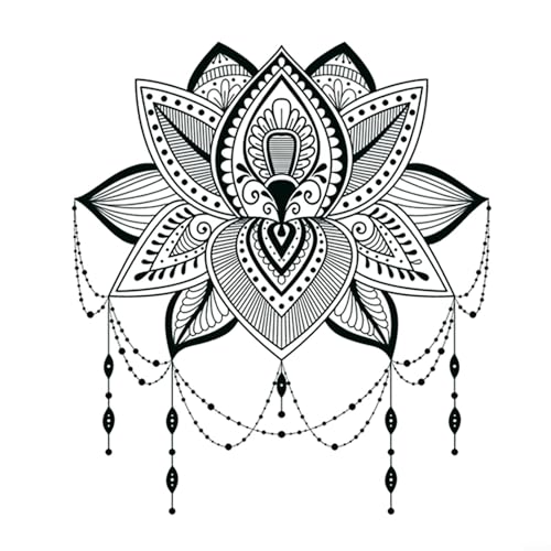 Mandala Lotus Wandaufkleber für Zen Home Decor mit Lotusblüte und Stechapfel Design, geeignet für flache Wände, Türen, Glas und Möbel Mandala Lotus Wandaufkleber für Zen Home Decor mit Lotusblüte und Stechapfel Design, geeignet für flache Wände, Türen, Glas und Möbel von UTTASU