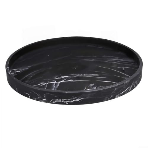 Mehrzweck-Silikon-Badezimmer-Tablett für elegante Organisation, wasserdichtes und bruchsicheres Design (schwarz B) von UTTASU