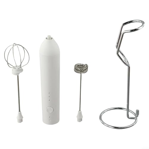 Milchaufschäumer-Set mit Sicherheitsfunktionen und leicht zu reinigendem Design, perfekt für den täglichen Gebrauch (weiß) von UTTASU