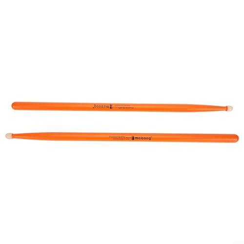 Moboog Drumsticks, Ahornholz, 5A 7A, ovale Spitze, Multis, Notwendigkeit für Schlagzeuger (5A Orange) von UTTASU