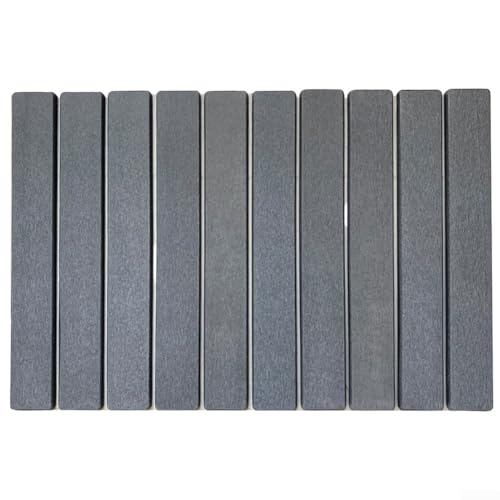 Multifunktionale Kieselgur Matte, perfekt als Geschirrtrocknung, Untersetzer oder Badematte (dunkelgrau) von UTTASU