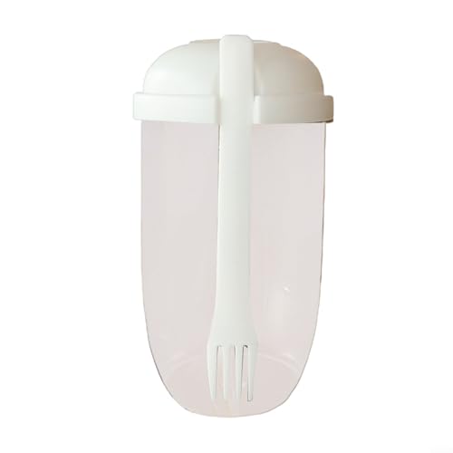 No More Soggy Salads Portable Fresh Food Containers Designed For Easy Use (White) von UTTASU