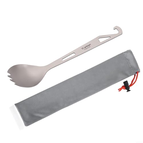 Outdoor-Besteck-Set mit Löffel, Gabel und Flaschenöffner (matt) von UTTASU