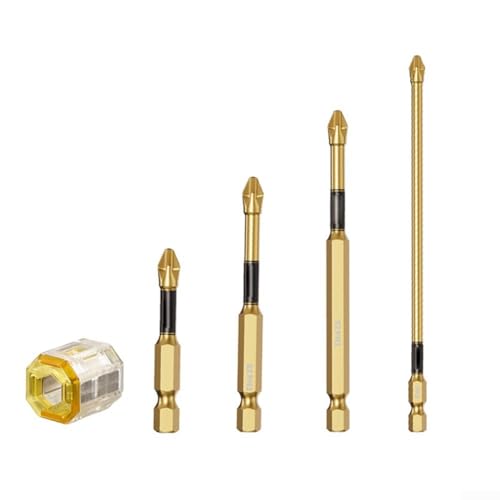 PH2 Magnetische Batchkopf-Schraubendreher-Bits, 4-teiliges Set für effizientes Fahren und Fixieren (65 + 70 + 90 + 150 mm) von UTTASU