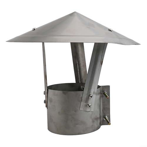 Premium 304 Edelstahl Schornsteinkappe, wind- und regenfester Schutz für 100 mm Rohrdurchmesser Premium 304 Edelstahl Schornsteinkappe, wind- und regenfester Schutz für 100 mm Rohrdurchmesser von UTTASU