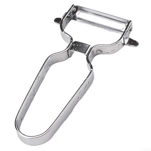 Professioneller Gemüseschäler aus Edelstahl für glattes Schälen und Schneiden beim Kochen (flache Öffnung) von UTTASU