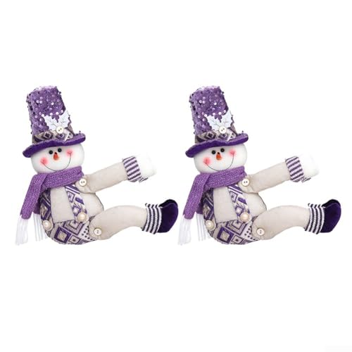 Raffhalter mit Schneemann-Pailletten, für saisonale Vorhänge, zur Verbesserung der Urlaubsatmosphäre in Haus und Einzelhandel, 2 Stück (B) von UTTASU