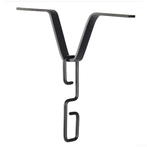 Regenketten-Dachrinnenadapter mit V-förmigem Haken, passend für Standard-Dachrinnen (schwarz) von UTTASU