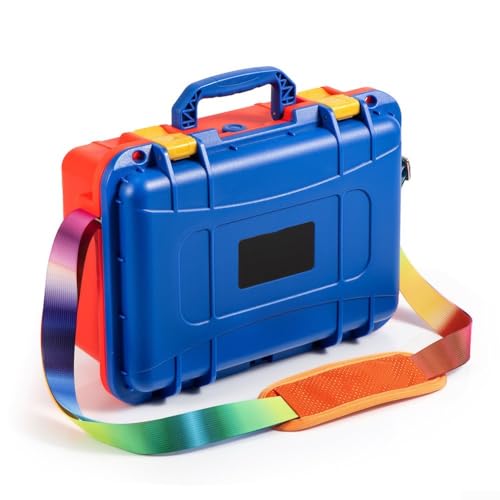 Robuste Aufbewahrungsbox für Nintendo für Switch, schützt Ihre Konsole und Zubehör vor Wasserschäden (blau-rot) von UTTASU