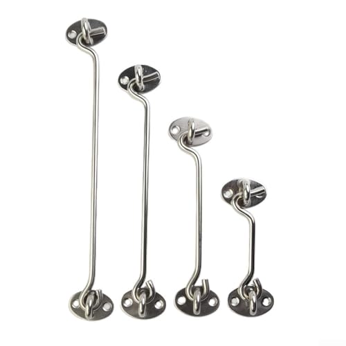 Robuster Haken- und Ösenverschluss aus Edelstahl für Türen und Tore, perfekt für den Außenbereich (15,2 cm) von UTTASU