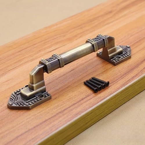 Rostbeständiger Griff aus Bronze-Aluminiumlegierung für Scheunentüren, Holzschränke, Kommoden mit Schrauben (grüne Bronze-S) von UTTASU