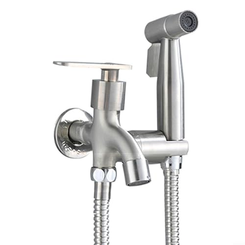Schlankes Edelstahl-Wand-WC-Bidet-Sprühgerät für effektive Reinigungslösungen (Silber) von UTTASU