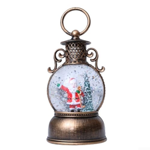 Schneeflocke Wasserkugel Weihnachten Laterne mit Musik und Licht, USB und Batteriebetrieben, entworfen für saisonale Heimdekoration (Weihnachtsmann) von UTTASU