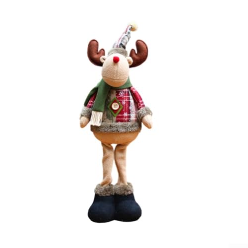 Schneemann, Rentier und Weihnachtsmann Weihnachtsfiguren-Set für saisonale Dekoration, perfekt für Tische, Fensterbänke und Baumschmuck (Hirsch) von UTTASU