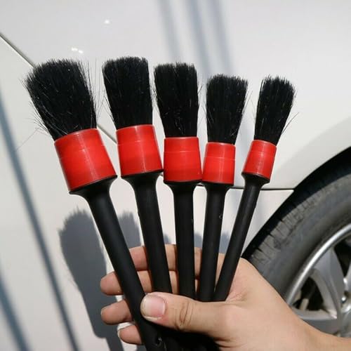 Schwarzes Auto-Reinigungsbürsten-Set, 5 verschiedene Größen, keine Kratzer, einfach zu bedienen von UTTASU