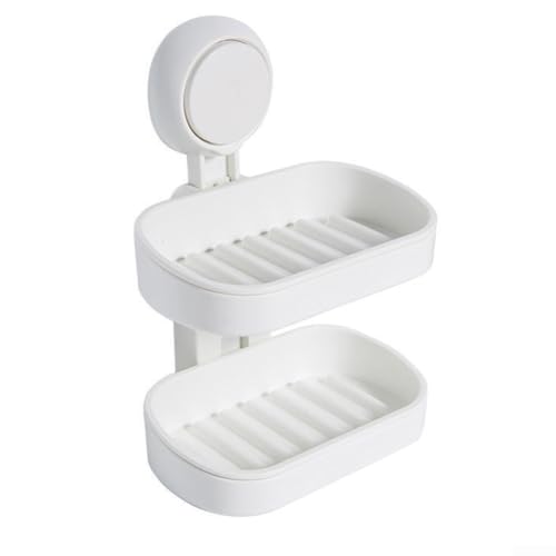 Seifenschale zur Wandmontage, wasserdichtes und selbstentleerendes Design, perfekt für Küchenspüle oder Badezimmer (doppellagig) von UTTASU