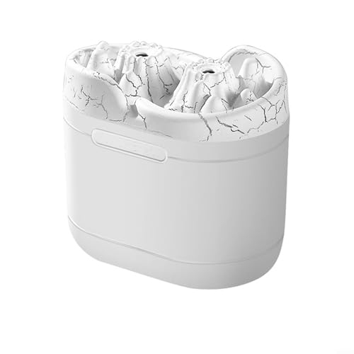 Simulierter Luftbefeuchter mit Aromaöl-Diffusor, 300 ml Tank, USB-betrieben, buntes Licht, 2 Sprüheinstellungen inkl. Intervallspray, automatische Abschaltfunktion (weiß) von UTTASU