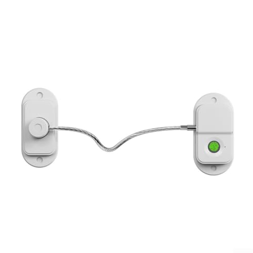 Smart Fingerabdruckschloss für Kühlschrankschränke, Schubladen, schlüssellose Zugangskontrolle mit USB-Ladevorgang, Kindersicherheit und Installation ohne Bohren (weiß) von UTTASU