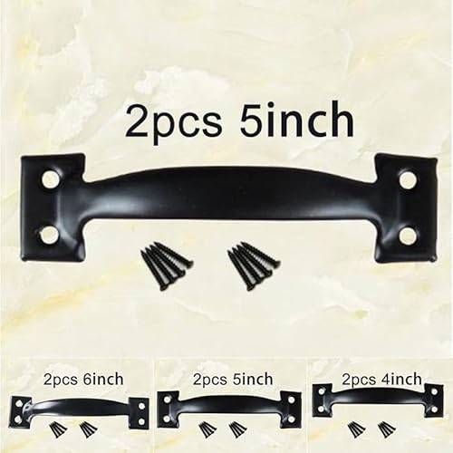 Stabile Scheunentürgriffe, Eisenset für Tore und Schränke, mit Schrauben, 10,2 cm, 2 Stück Stabile Scheunentürgriffe, Eisenset für Tore und Schränke, mit Schrauben, 10,2 cm, 2 Stück von UTTASU