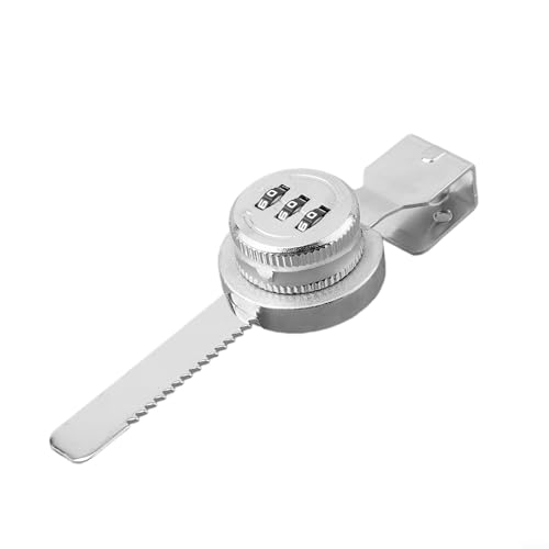 Stahlschloss für Glasschiebetüren, sicherer und zuverlässiger Mechanismus für einfachen Zugang (Silber) von UTTASU