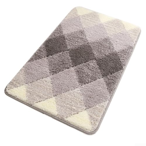 Stilvolle Bodenmatte mit Farbverlauf, wasserabsorbierender Teppich mit rutschfestem Design für den täglichen Gebrauch (grau) von UTTASU