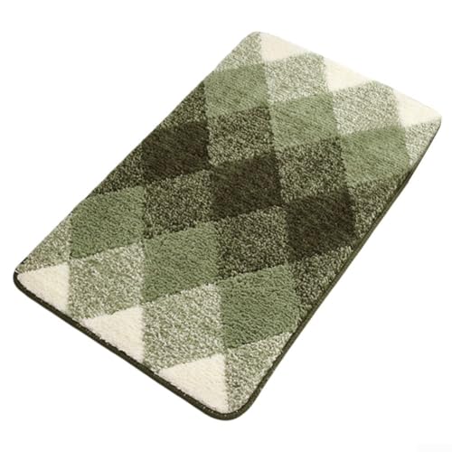 Stilvolle Bodenmatte mit Farbverlauf, wasserabsorbierender Teppich mit rutschfestem Design für den täglichen Gebrauch (grün) von UTTASU
