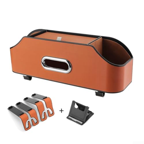 Stilvoller Organizer für die Rückenlehne, mit integriertem Telefonständer für Komfort (orange) von UTTASU