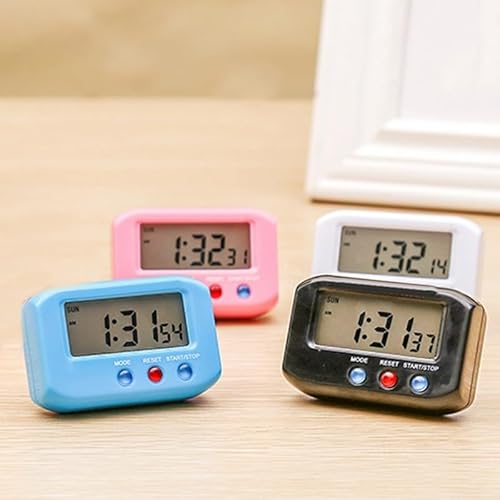 Stilvoller kleiner digitaler Wecker mit LCD-Display, Schlummerfunktion und leichtem Design für einfache Platzierung (schwarz) von UTTASU