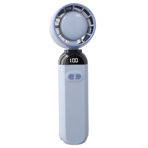 Stylischer, tragbarer Mini-Ventilator mit USB-Ladefunktion, perfekter Begleiter für warme Tage und Schönheitsroutinen (hellblau) von UTTASU