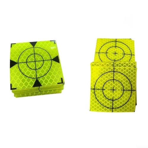 Total Station Reflektor-Aufkleber-Set, 100 Stück, entworfen für strukturelle Überwachung und Messung (60 x 60 mm) von UTTASU