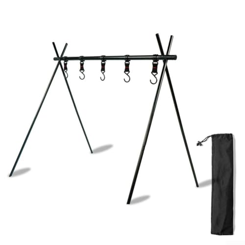 Tragbarer Camping-Kochgeschirr-Aufhänger, stabile Aluminiumlegierung, elastische Seilverbindung, geeignet für Outdoor-Aktivitäten (Typ 1) von UTTASU