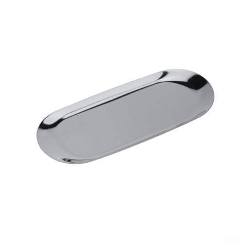 Trendy Addition Elegantes Edelstahl-Tablett für stilvolle Präsentation Ihrer Sachen (Silber) von UTTASU