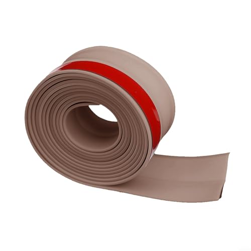 UTTASU 5 m Garagentor-Dichtungsstreifen, wetterfest, Gummi, Türrahmendichtung für Lager- und Rollladentüren, schwarz (braun, 5 m) von UTTASU