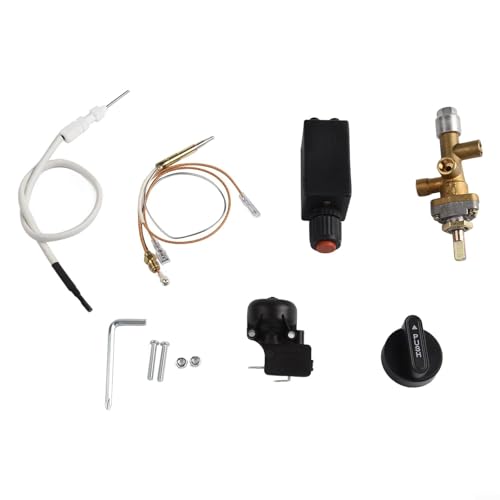 UTTASU 7-teiliges Terrassengasheizer-Ersatzteil-Sicherheitskontroll-Set mit automatischem Abschaltventil, Thermoelement, M8-Gewinde, Druckknopf-Zünder, Installationsset von UTTASU