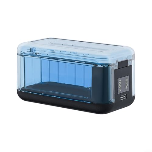 UTTASU Akku Ladestation Mit LED-Anzeige - Tragbare Doppel-Ladehub Aufbewahrungsbox Für Kamera Batterien, Type-C Schnellladegerät Mit Batteriestatus von UTTASU