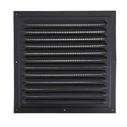 UTTASU Aluminium-Außenwand-Lüftungsgitter-Abdeckung, quadratische Lüftungsgitter mit Netzrückseite, für Badezimmer, Küche, Zuhause, Luftauslass, Temperaturkontrolle, schwarz, mehrere Größen (100 x 100 UTTASU Aluminium-Außenwand-Lüftungsgitter-Abdeckung, quadratische Lüftungsgitter mit Netzrückseite, für Badezimmer, Küche, Zuhause, Luftauslass, Temperaturkontrolle, schwarz, mehrere Größen (100 x 100 von UTTASU