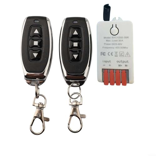 UTTASU DC-Motorsteuerung, Linearantrieb, Fernschalter, 5 V-30 V, 30 A, drahtloses RF-Steuermodul mit Vorwärts-Rückwärts-Funktion für elektrische Vorhänge, Türautomatisierungssystem von UTTASU