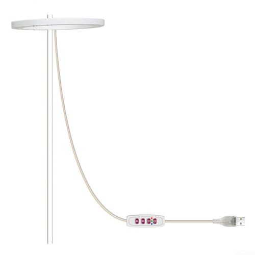 UTTASU Einstellbare Timing und Helligkeit, dimmbares LED-Wachstumslicht, Vollspektrum-Halo-Ringlampe für den Innenbereich (4) von UTTASU