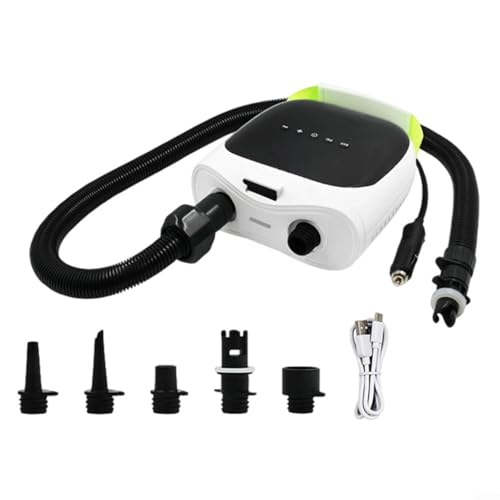 UTTASU Elektrische Luftpumpe 20PSI Mit 6 Düsen Für Board Kajak Boot Matratzen Zelt Digital LCD Display Auto Kompressor 12V 4000MAh Akku von UTTASU