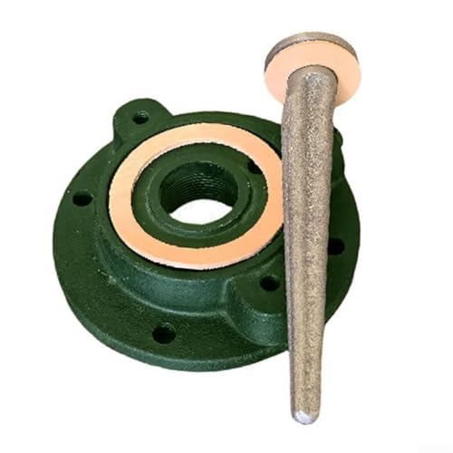 UTTASU Ersatz-Set für manuelle Handwasserpumpe Typ 75, Gusseisenkolben mit Kunstlederdichtungen, Nasenpiercing-Ventil, zwei Silikon-Gummidichtungen, zwei Schrauben (Silikon dunkelgrün) von UTTASU