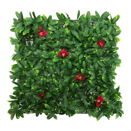 UTTASU Künstliche grüne Heckenpaneele Sichtschutz Wandmatte Indoor Outdoor Dekoration Gras Zaun Hintergrund Pflanze Laub für Garten Hinterhof Balkon 50 x 50 cm (F) von UTTASU