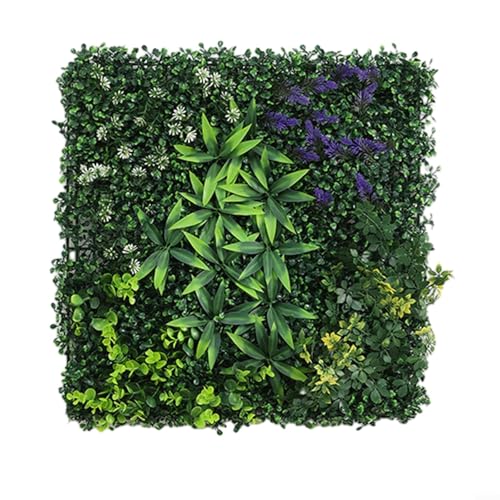 UTTASU Künstliche grüne Heckenpaneele Sichtschutz Wandmatte Indoor Outdoor Dekoration Gras Zaun Hintergrund Pflanze Laub für Garten Hinterhof Balkon 50 x 50 cm (H) von UTTASU