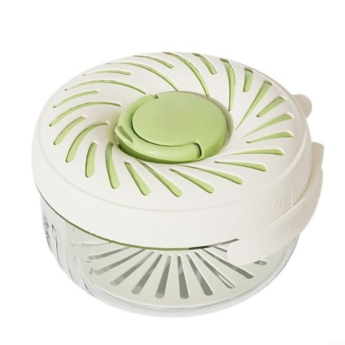 UTTASU Mehrzweck-Abflusskorb, Küchensieb, Behälter mit drehbarem Deckel zum Waschen von Obst, Gemüse, Eisbox, 3-in-1-Design mit Griff (grün) von UTTASU