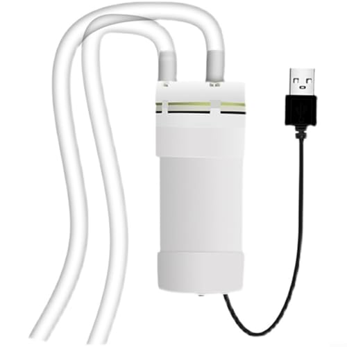 UTTASU Mini USB Wasserpumpe 4L/min Selbstansaugend Kompakt Weiß Automatik Stopp Aquarium Pflanzen Bewässerung(1Meter) von UTTASU