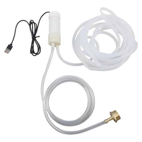 UTTASU Mini USB Wasserpumpe 4L/min Selbstansaugend Kompakt Weiß Automatik Stopp Aquarium Pflanzen Bewässerung(5Meter) von UTTASU