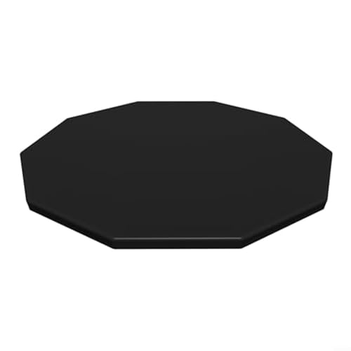 UTTASU Poolabdeckung, rund, PVC-Material, wasserdicht, mit Ablauflöchern und integrierten Seilen, für oberirdische Pooldurchmesser, Wetterschutz, schwarz (244 cm) von UTTASU