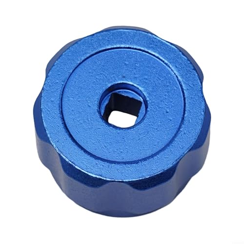 UTTASU Runder Ersatz-Radgriff für Wasserhahn und HVAC-Verteiler, Aluminium-Legierung mit rostbeständigen Eigenschaften, passend für 6 6 mm x 6 mm 6 mm quadratische Montageanschlüsse (blau) von UTTASU