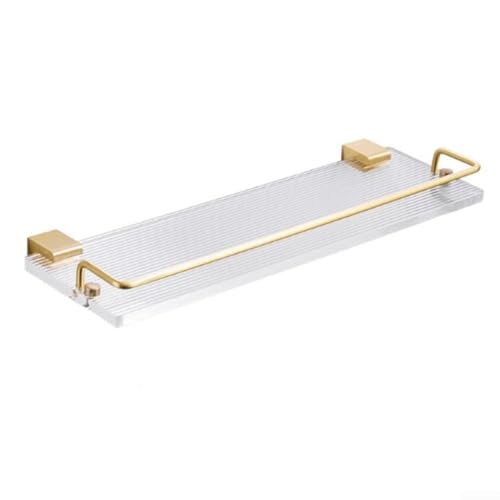 UTTASU Schickes Badezimmer-Dekorelement, Wandregal mit einer Kombination aus Raumfahrt-Aluminium und Acryl-Design (ohne Stange) von UTTASU