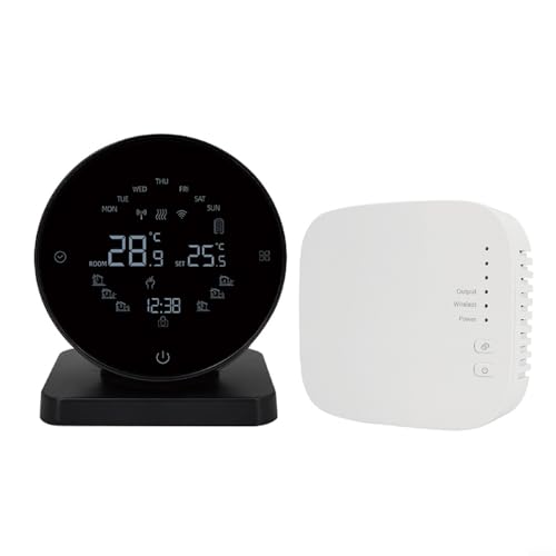 UTTASU Smartes Funk-Raumthermostat mit WLAN-Steuerung, programmierbare Heizung für Wasserbodensystem oder Gaskessel, für Tuya Smart App für Alexa, batterie- oder USB-betrieben UTTASU Smartes Funk-Raumthermostat mit WLAN-Steuerung, programmierbare Heizung für Wasserbodensystem oder Gaskessel, für Tuya Smart App für Alexa, batterie- oder USB-betrieben von UTTASU