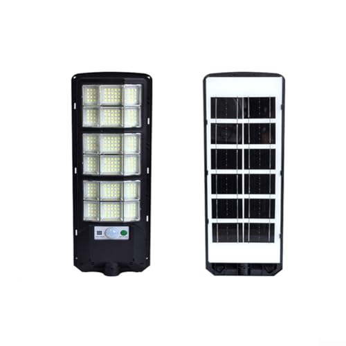 UTTASU Solarbetriebene LED-Außenleuchte mit Bewegungsmelder – wasserdicht IP65 Garten Wandleuchte Auto On/Off Smart Control System für Terrasse Hof Camping Schwarz (413 mm) von UTTASU